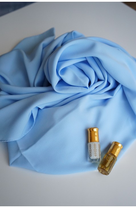 Hijab Soie de Médine Bleu Cristal