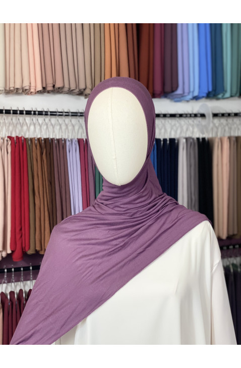 Hijab Jersey coton violet améthyste