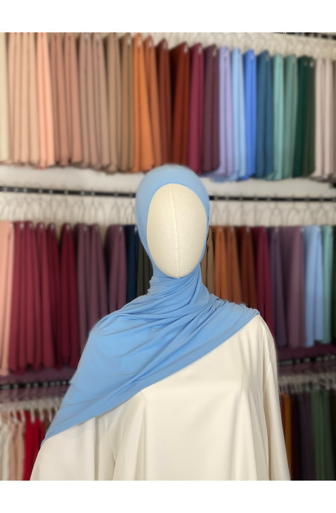 Hijab Jersey premium bleu fumée