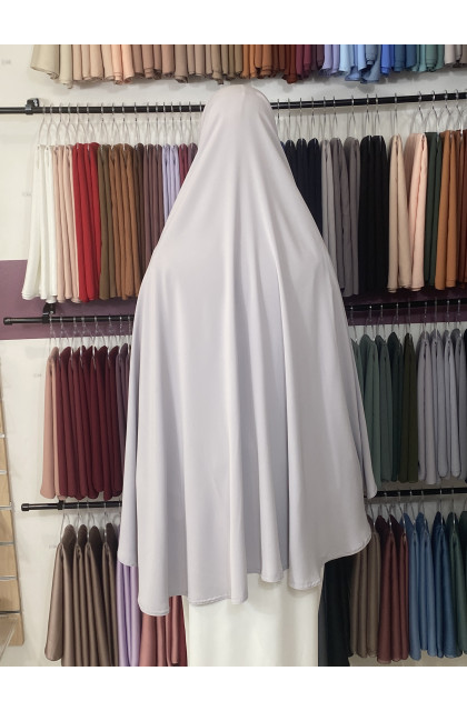 Khimar cape gris claire