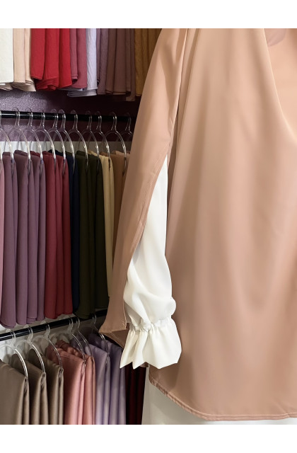 Khimar cape rose dragée