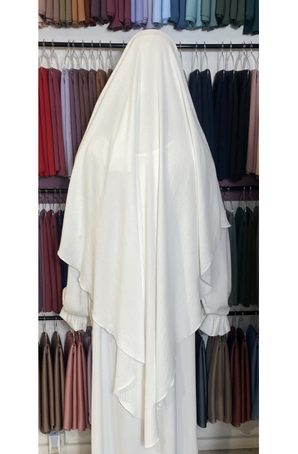 Khimar jazz blanc