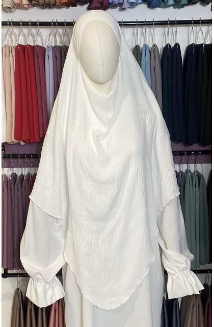 Khimar jazz blanc