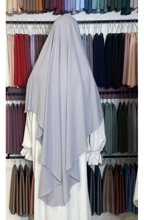 Khimar jazz gris claire