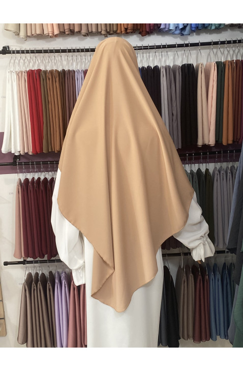 Khimar beige en soie de médine