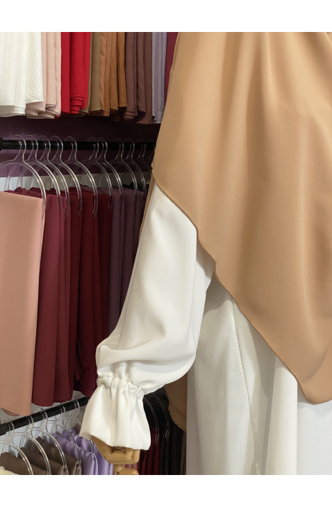 Khimar beige en soie de médine