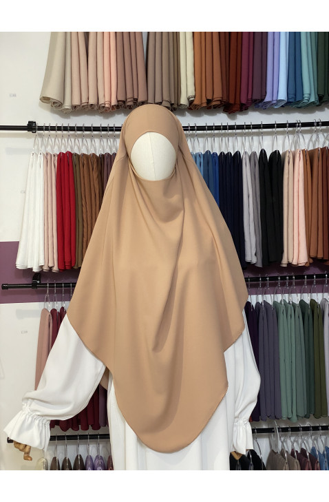 Khimar beige en soie de médine