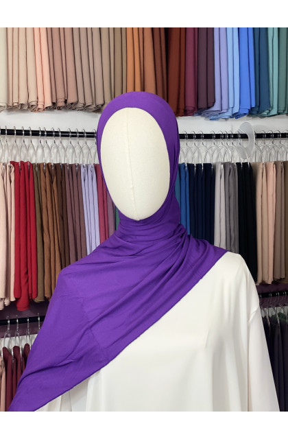 Hijab Jersey coton violet vif