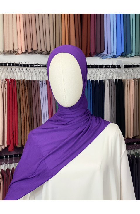 Hijab Jersey coton violet vif