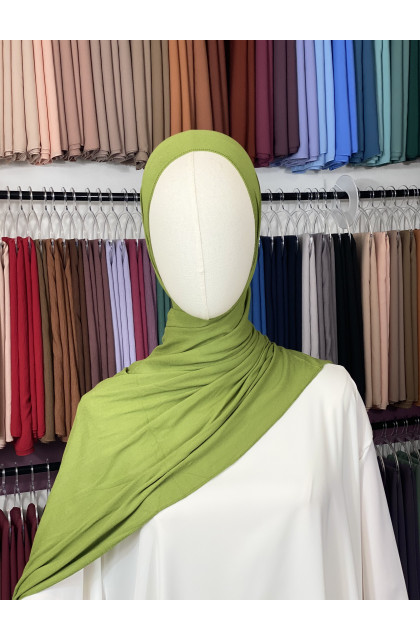 Hijab Jersey coton vert pomme vif