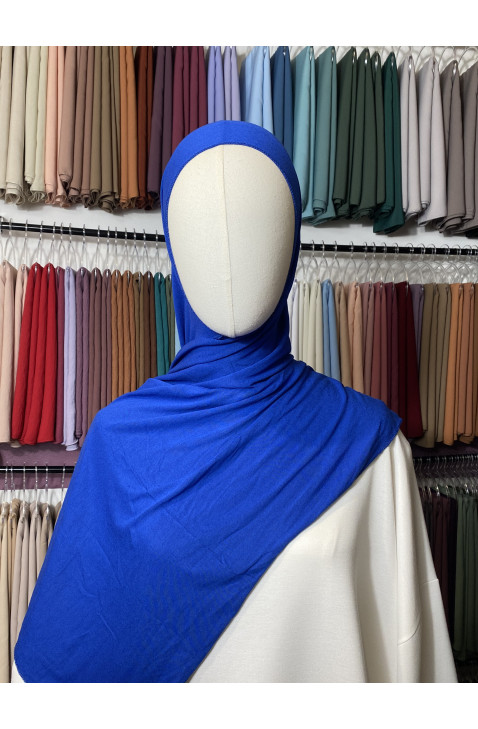 Hijab Jersey coton bleu roi