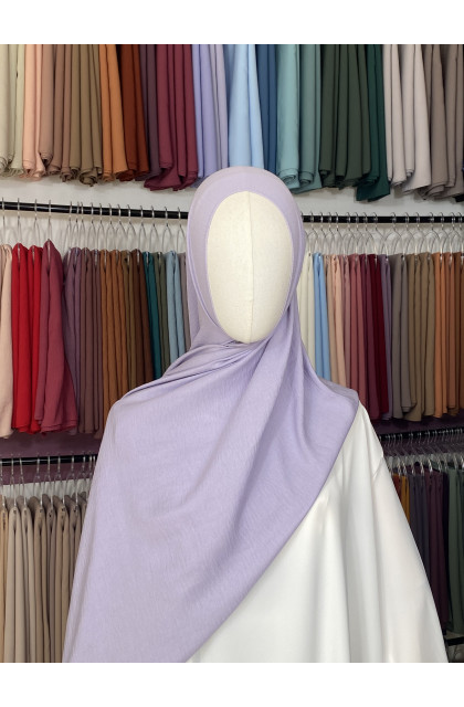 Hijab Jazz coton mauve lilas doux
