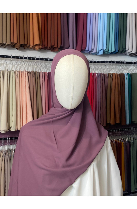 Hijab Crêpe violet colombin