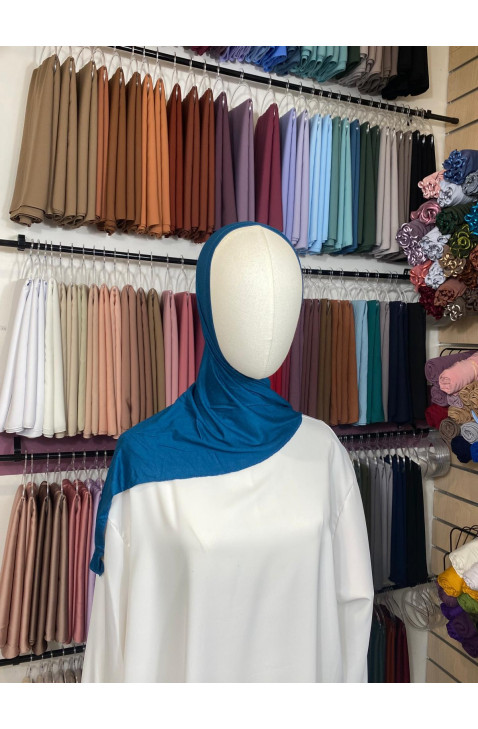 Hijab prêt à enfiler bleu Lapis-lazuli