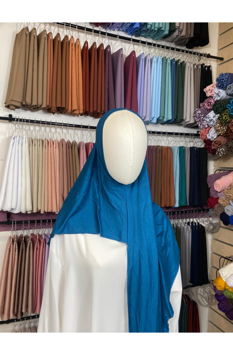 Hijab prêt à enfiler bleu Lapis-lazuli