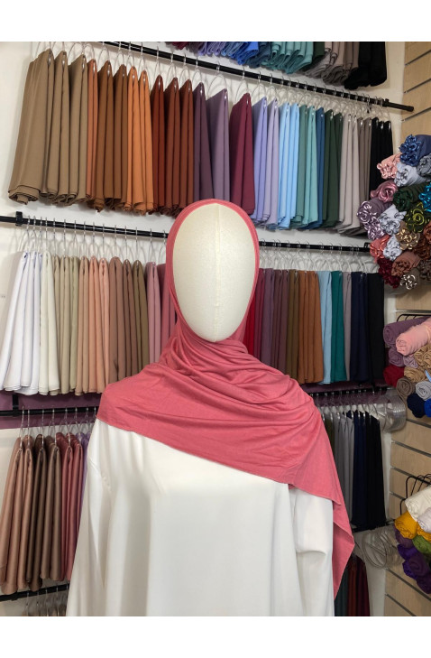 Hijab prêt à enfiler rose framboise