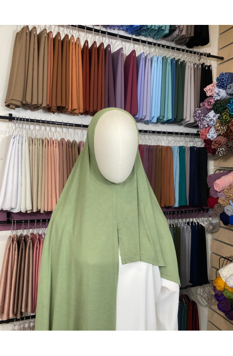 Hijab prêt à enfiler vert sauge clair