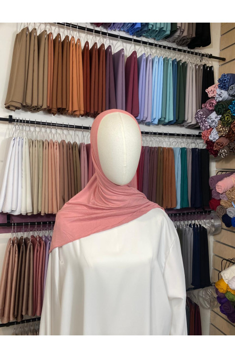 Hijab prêt à enfiler rose dragé