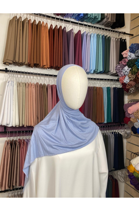 Hijab prêt à enfiler bleu pervenche