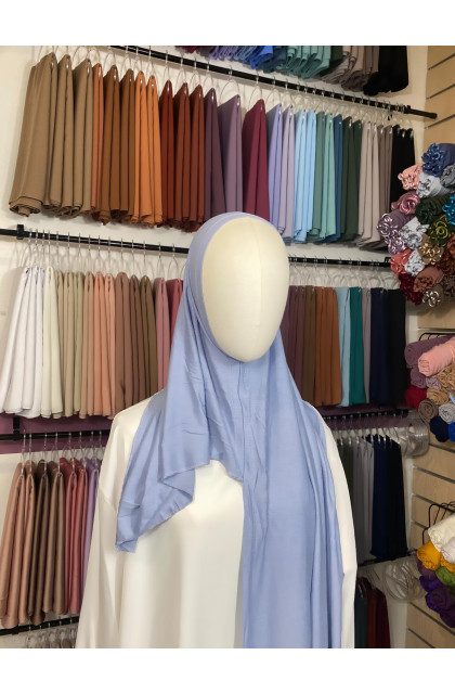 Hijab prêt à enfiler bleu pervenche