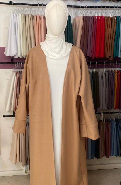 manteau kimono camel