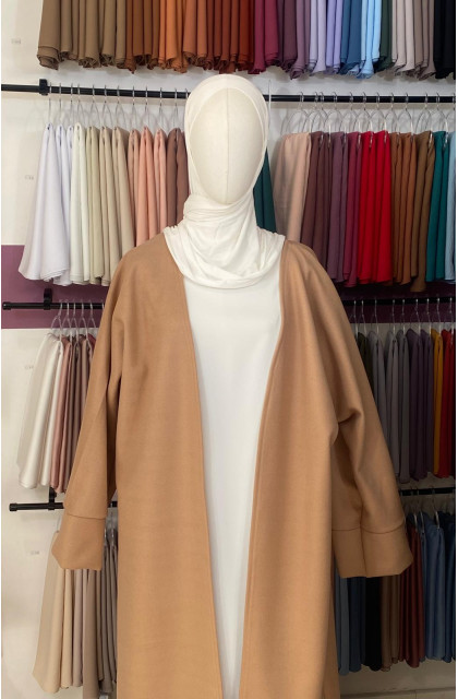 manteau kimono camel