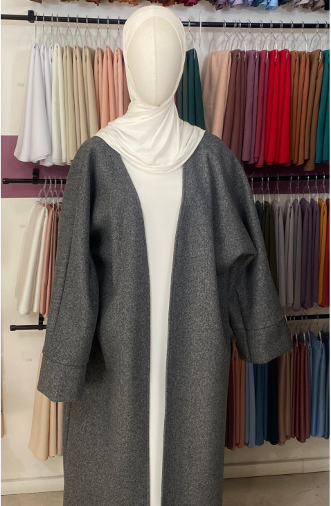 manteau kimono gris