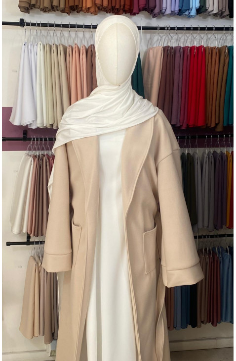 manteau à nouer beige