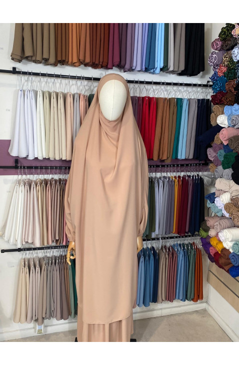 jilbab soie de médine beige nude