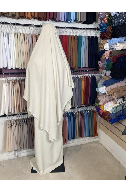 Ensemble abaya khimar en jazz beige clair