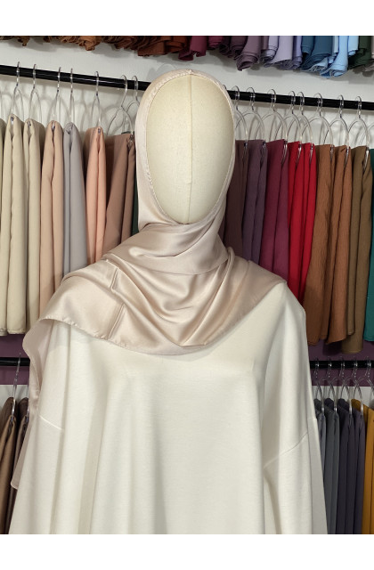 hijab satinée premium  rose gold