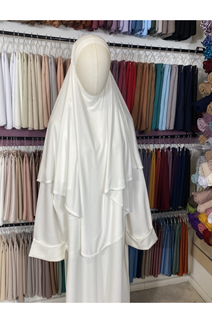 khimar en jersey premium blanc