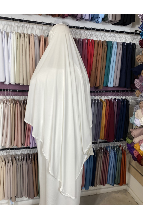 khimar en jersey premium blanc