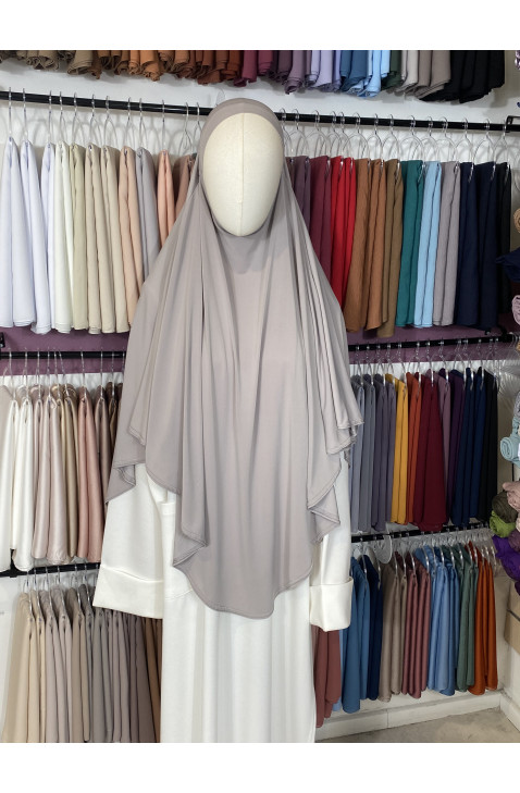 khimar jersey premium gris clair