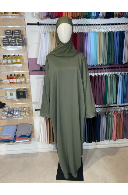 abaya sportwear fine vert militaire