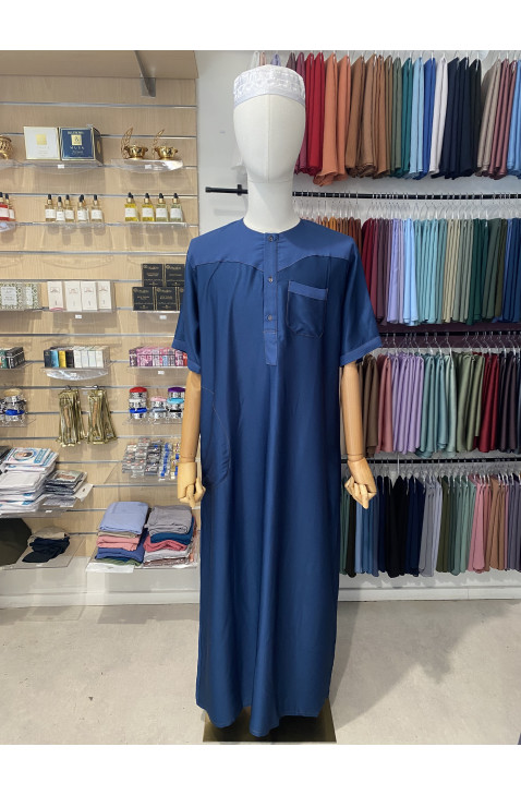 Qamis Zein Léger Bleu Égyptien