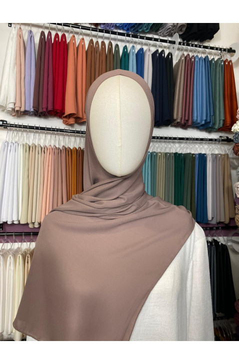 Hijab Crêpe taupe rosé