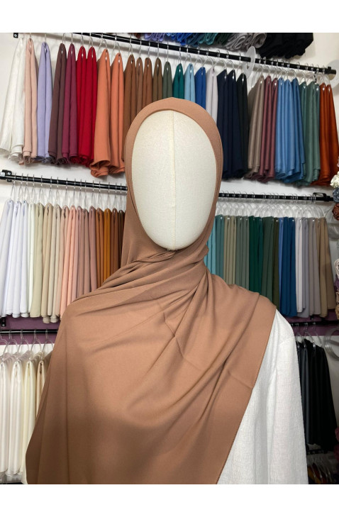 Hijab Crêpe camel doré