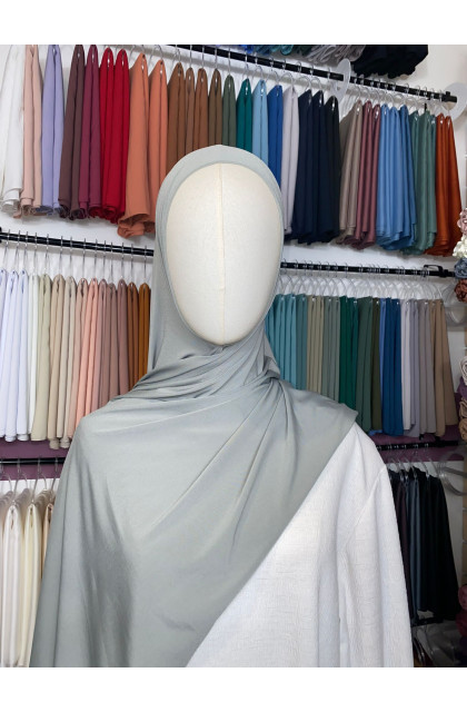 Hijab Jersey premium gris perle clair