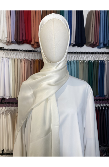 Hijab satinée premium jaune clair