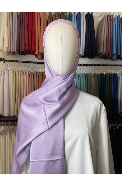 Hijab satiné premium lavande clair