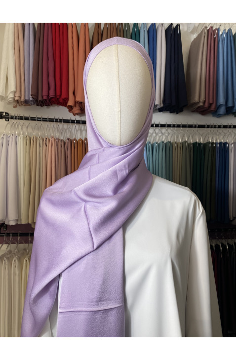 Hijab satiné premium lavande clair