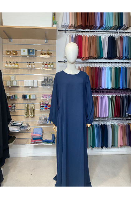 Ensembles en jazz - Abaya & khimar volant bleu marine