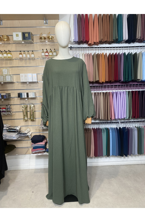 Ensemble en jazz - abaya & khimar vert