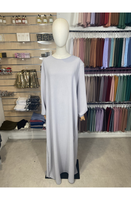 Ensemble abaya khimar en jazz gris clair