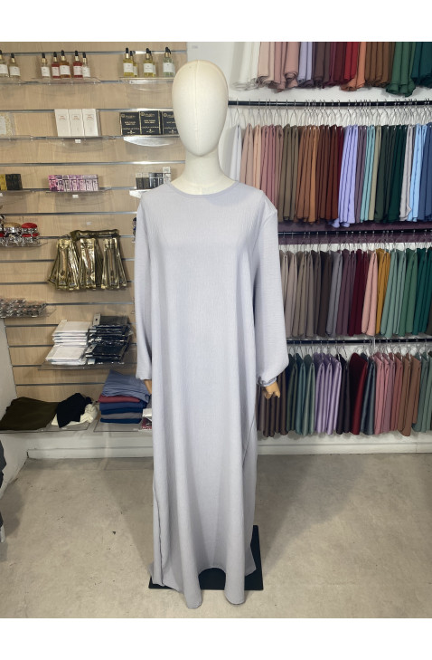 Ensemble abaya khimar en jazz gris clair