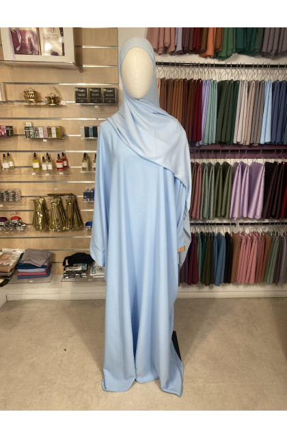Abaya saoudienne en soi de Médine, à clip bleu ciel