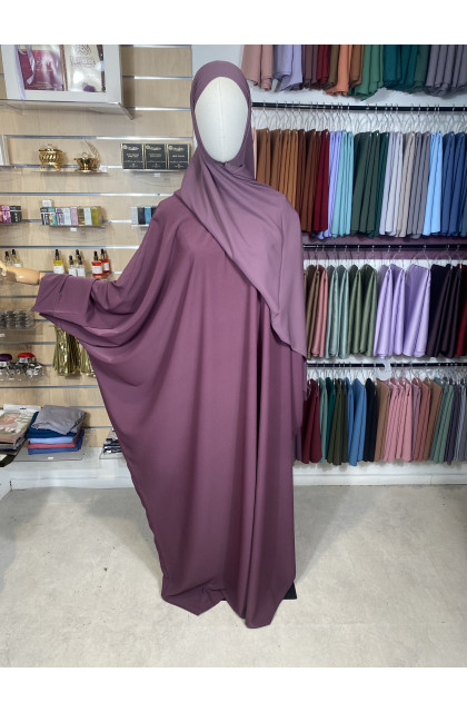 Abaya saoudienne en soi de Médine mauve