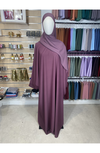 Abaya saoudienne en soi de Médine mauve