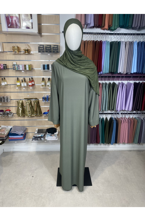 Abaya jersey vert kaki